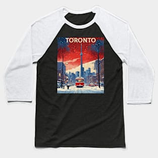 Toronto Canada Starry Night Vintage Poster Tourism Baseball T-Shirt